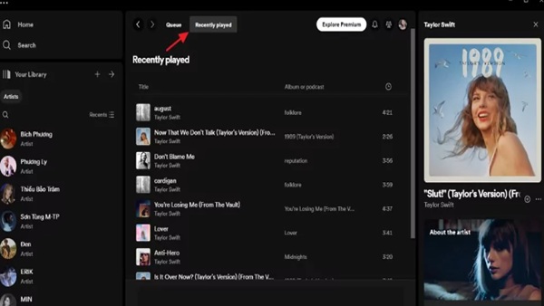 historial de escucha spotify
