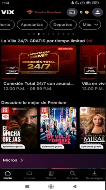 vix cine y tv en español apk android