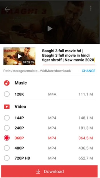 vidmate apk descargar