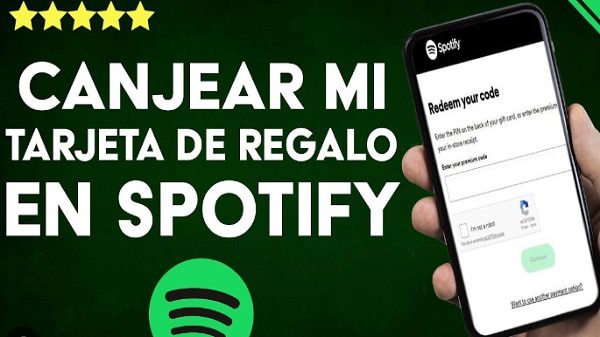 Como canjear una tarjeta de Spotify