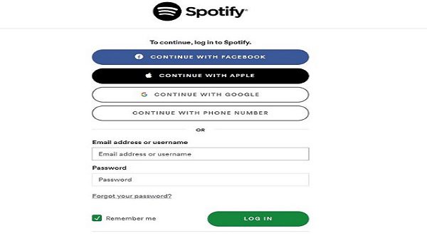 spotify cambio de contraseña